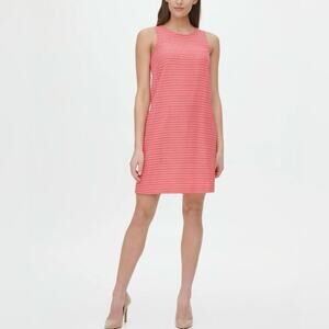 Tommy Hilfiger Striped Sleeveless Crew Neck Short Shift Dress Size 10